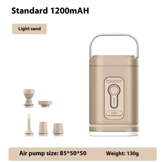 Portabel luftpump med LED - lama - Seniordeal