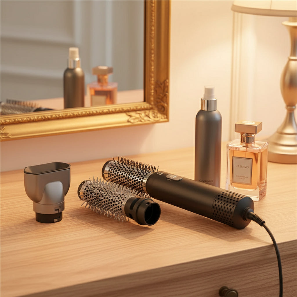 5-in-1 Automatisk varmborste och lock-platttång