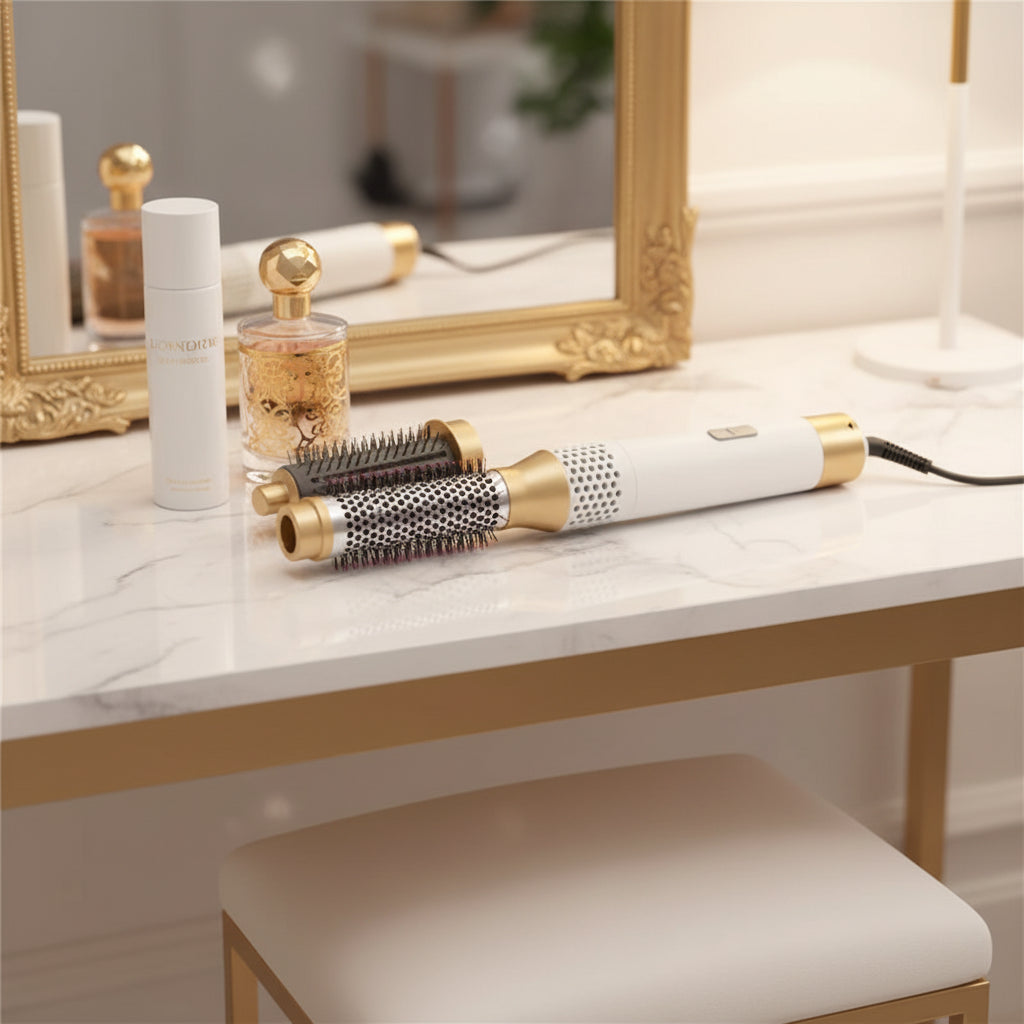 5-in-1 Automatisk varmborste och lock-platttång