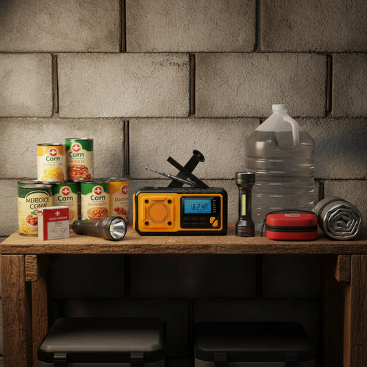 Nödradio komplett med solceller och vev - Seniordeal