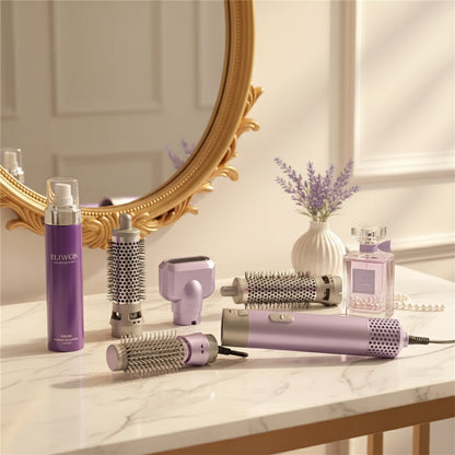 5-in-1 Automatisk varmborste och lock-platttång