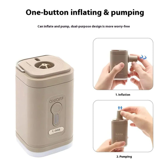 Portabel luftpump med LED - lama - Seniordeal